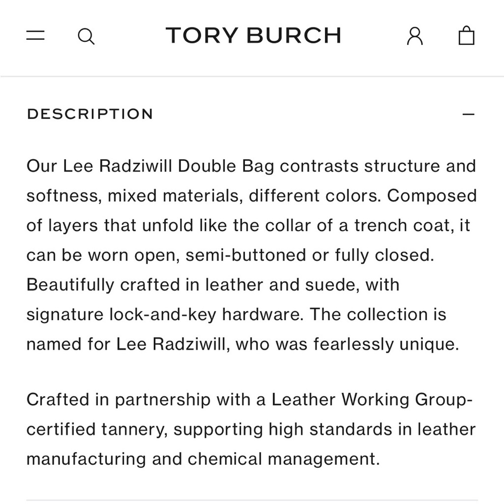 Tory Burch Lee Radziwill Pebbled Grain Double Handbag (Satchel) - Picture 13 of 15